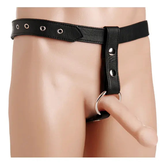 Leather Butt Plug Bondage Harness with Cock Ring BDSM Anal  Bondage Gear