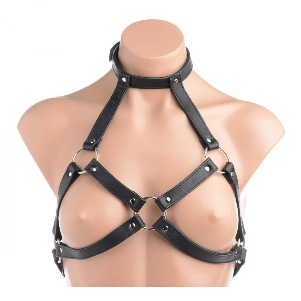 Leather Harness Bra BDSM Bondage Harness  Fetish Clothing and Lingerie