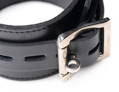 Leather Wrapped BDSM Spreader Bar with Cuffs Bondage Restraints  Restraints and Cuffs