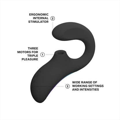 Lelo ENIGMA Wave Dual-Stimulation Vibrator Sex Toy for Women Black  G-Spot Vibrator