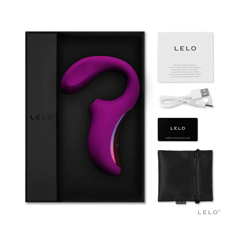 Lelo Enigma Deep Rose G-Spot Vibrator Dual Action Suction Sex Toy  G-Spot Vibrator