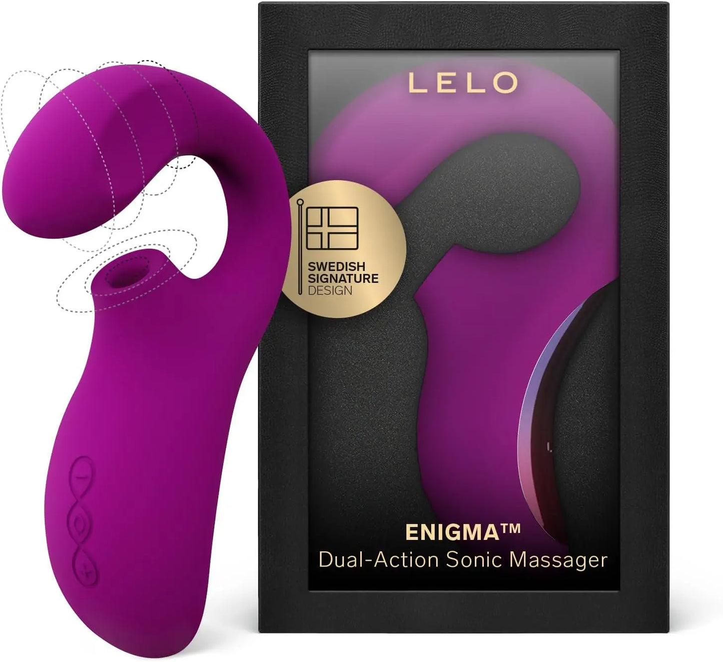 Lelo Enigma Deep Rose G-Spot Vibrator Dual Action Suction Sex Toy  G-Spot Vibrator