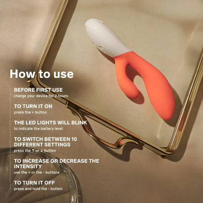Lelo Ina 3 Luxury Rabbit Vibrator Sex Toy - Seaweed Green  Rabbit Vibrators