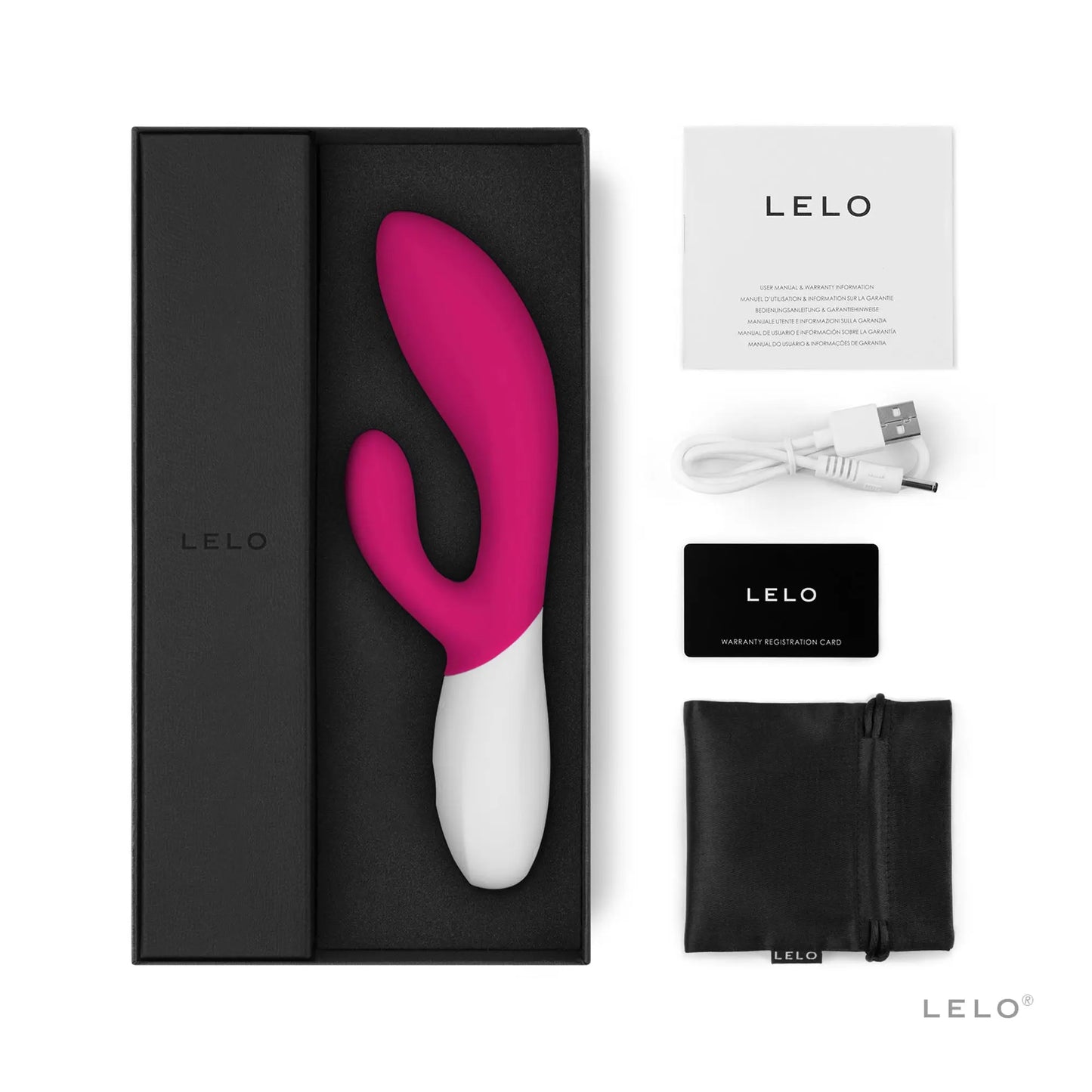 Lelo Ina Wave 2 Cerise Rabbit Sex Toy  Rabbit Vibrators