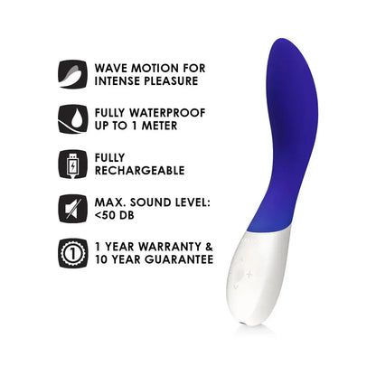 Lelo Mona Wave G-Spot Vibrator Sex Toy for Women - Blue  G-Spot Vibrator