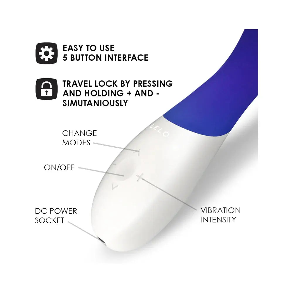 Lelo Mona Wave G-Spot Vibrator Sex Toy for Women - Blue  G-Spot Vibrator
