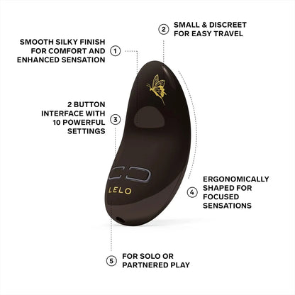 Lelo Nea 3 Discreet Vibrator Sex Toy for Women or Couples Pitch Black  Clitoral Stimulators