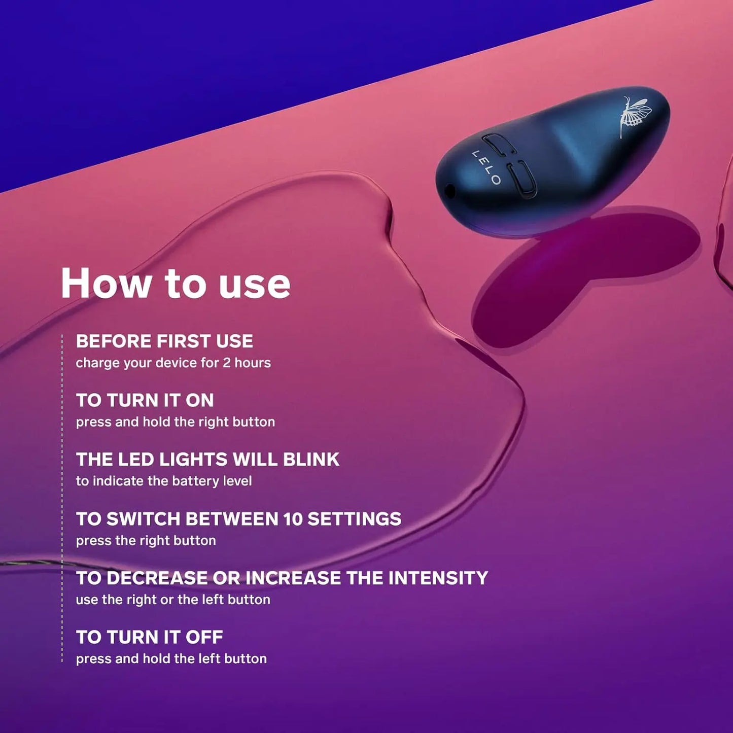 Lelo Nea 3 Discreet Vibrator Sex Toy for Women or Couples Pitch Black  Clitoral Stimulators