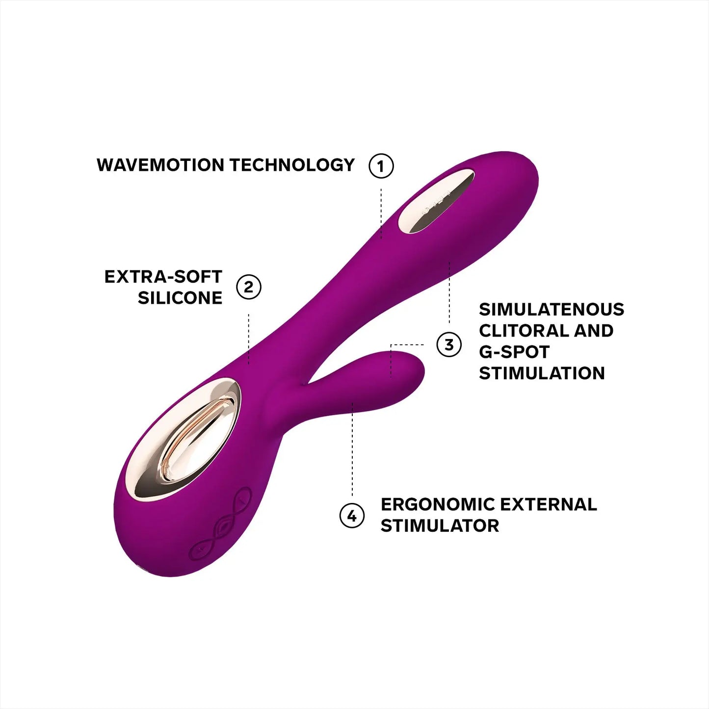 Lelo Soraya Wave Rabbit Sex Toy Deep Rose  Vibrators