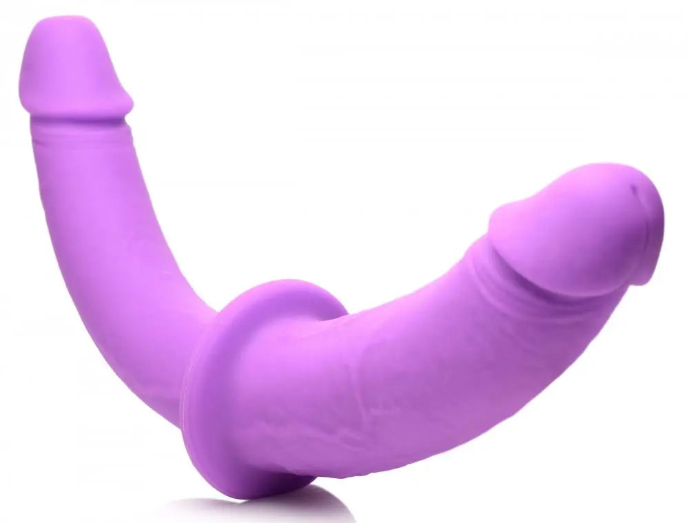 Lesbian Sex Toy Silicone Double Dildo with Harness  Strap-Ons and Harnesses