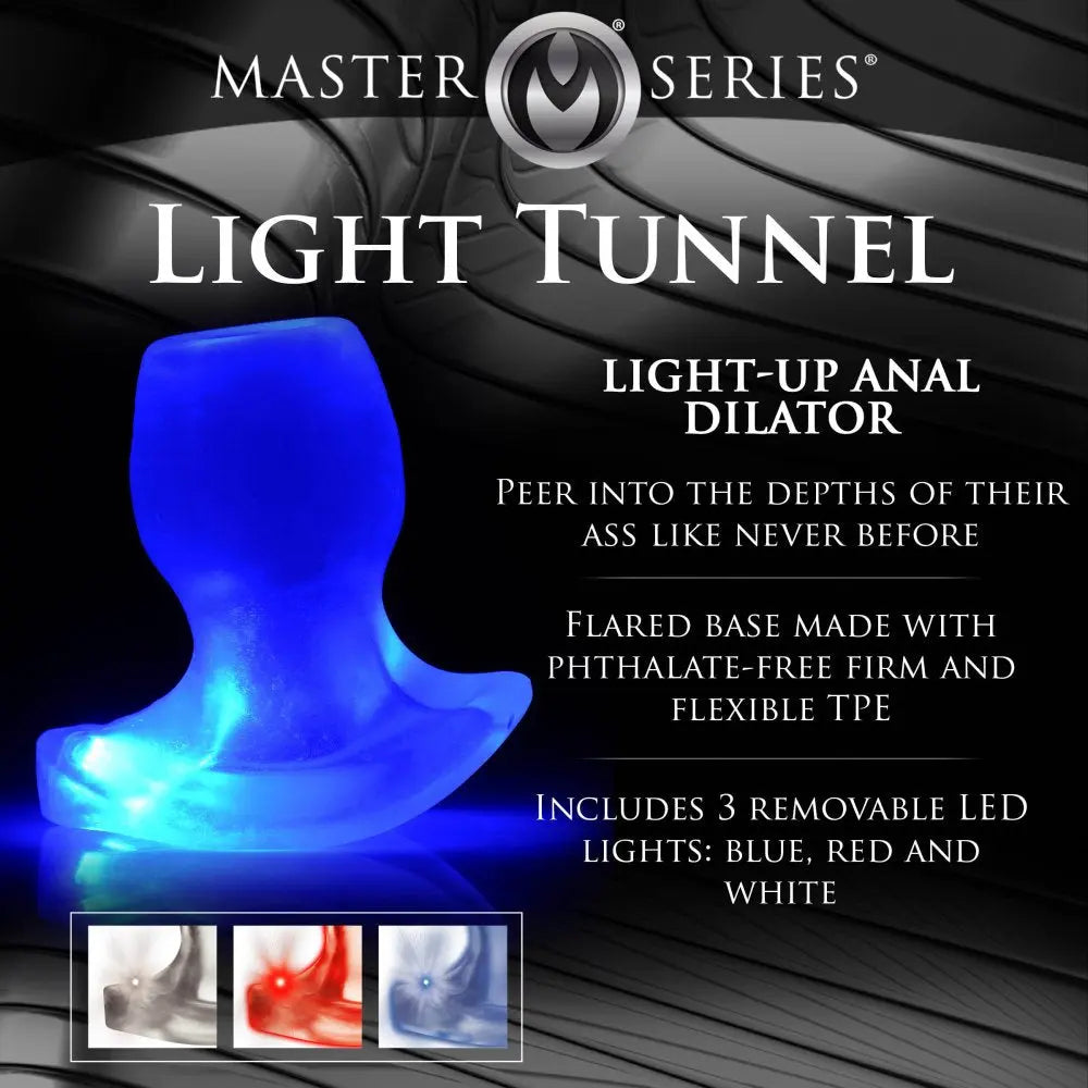 Light-Tunnel Light-Up Anal Dilator - Medium Hollow Butt Plug  Anal