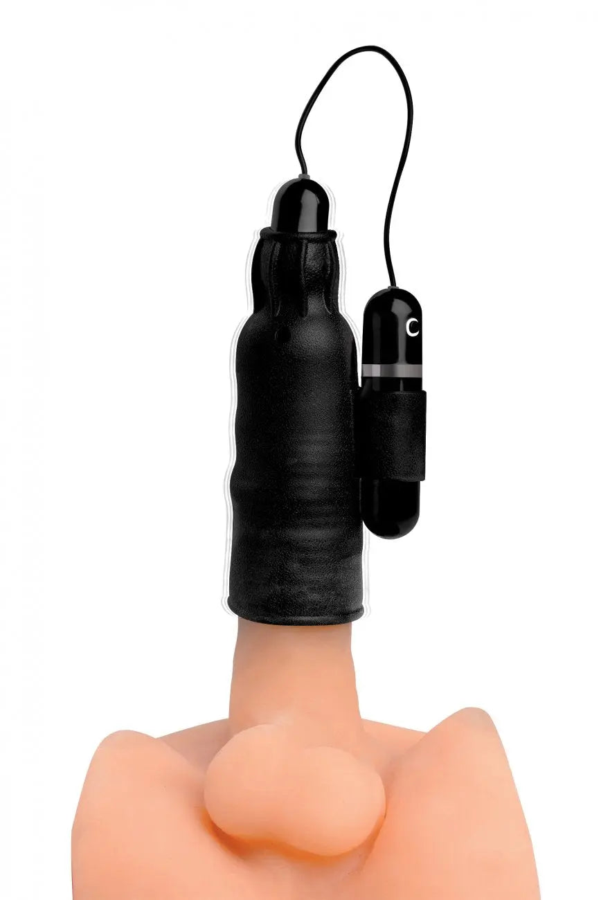 Lightning Stroke Silicone Stroker Sex Toy for Men With Vibrating Bullet  Manual Stroker