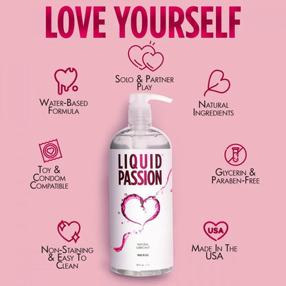 Liquid Passion Natural Lubricant - 34oz Water Based Lube  Lubes, Lotions and Accessories