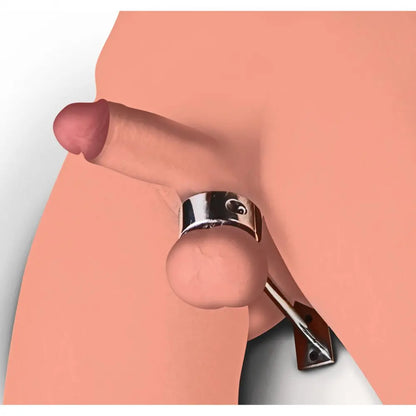 Locking Mounted CBT Scrotum Cuff with Bar Cock and Ball Torture  Cock and Ball Torture