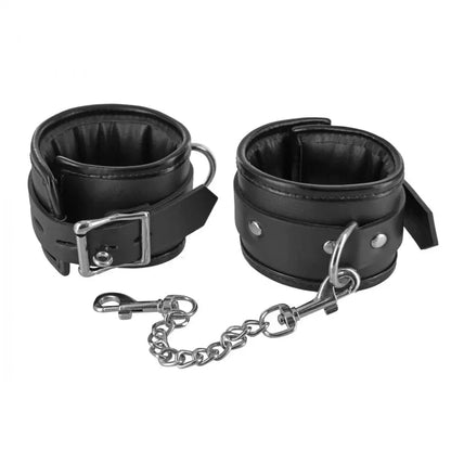 Locking Padded Wrist Cuffs with Chain Bondage Cuffs BDSM Restraints  Restraints and Cuffs