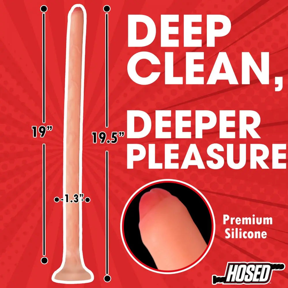 Long Anal Toy Slim Silicone Enema Hose  Deep Anal Toy