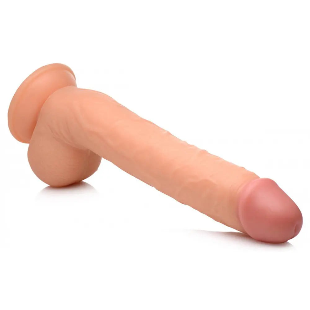 Long Logan 10 Inch Dildo with Balls - Light  Dildos