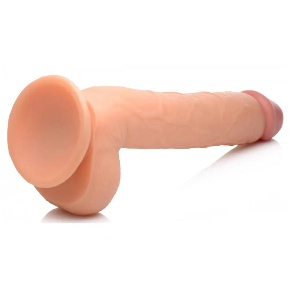 Long Logan 10 Inch Dildo with Balls - Light  Dildos