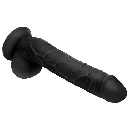 Long Logan 10 Inch Huge Dildo with Balls - Black Dildo Sex Toy  Huge Dildos