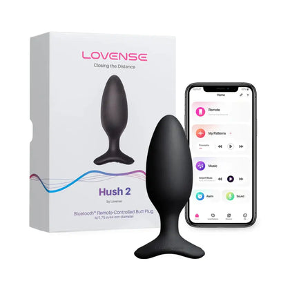 Lovense Hush 2 Remote-Controlled Anal Plug Vibrating M 1.75 inch  Vibrating Anal Sex Toy