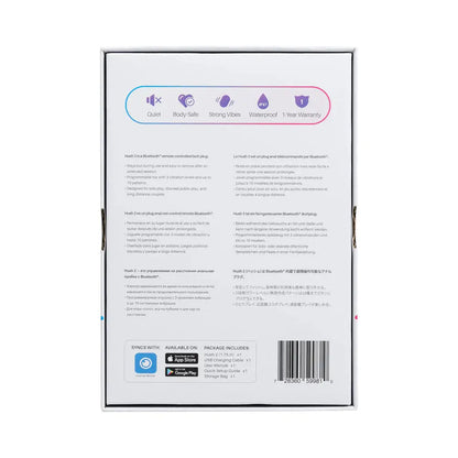 Lovense Hush 2 Remote-Controlled Anal Plug Vibrating M 1.75 inch  Vibrating Anal Sex Toy