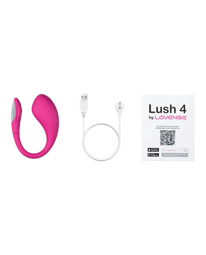 Lovense Lush 4 Bluetooth Remote-Controlled Egg Vibrator Sex Toy for Couples  G-Spot Vibrator