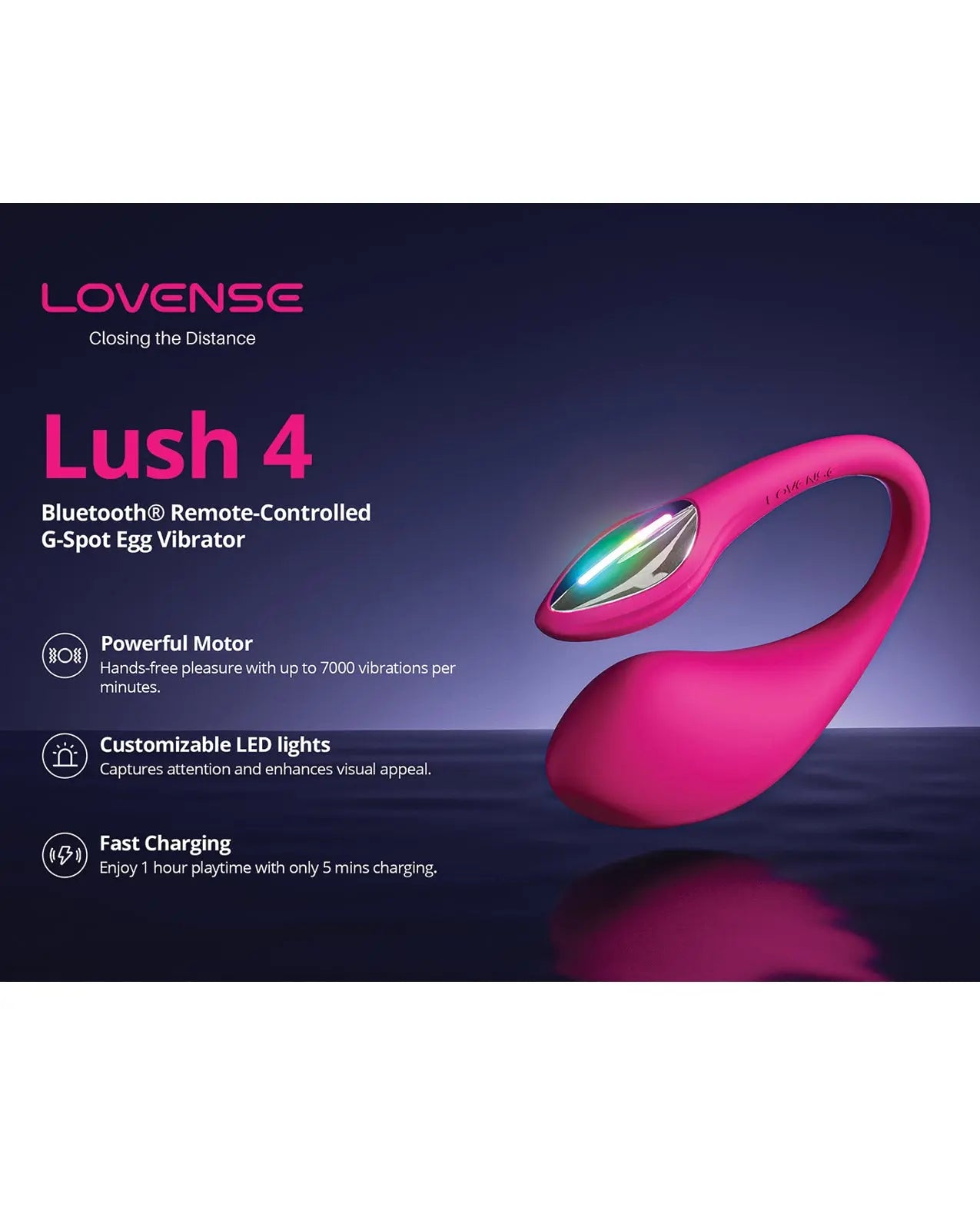 Lovense Lush 4 Bluetooth Remote-Controlled Egg Vibrator Sex Toy BBD Brands Lovense Lush 4 Bluetooth Remote-Controlled Egg Vibrator Sex Toy BBD Brands