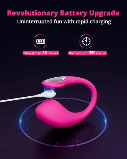 Lovense Lush 4 Bluetooth Remote-Controlled Egg Vibrator Sex Toy for Couples  G-Spot Vibrator