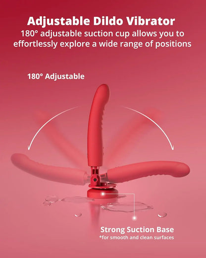 Lovense Mission 2 Bluetooth Suction Cup Dildo Sex Toy Touch-Sensitive Tech - Red  Suction Cup Dildos