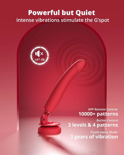 Lovense Mission 2 Bluetooth Suction Cup Dildo Sex Toy Touch-Sensitive Tech - Red  Suction Cup Dildos