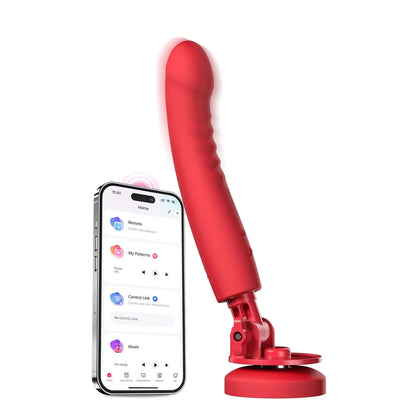 Lovense Mission 2 Bluetooth Suction Cup Dildo Sex Toy Touch-Sensitive Tech - Red  Suction Cup Dildos