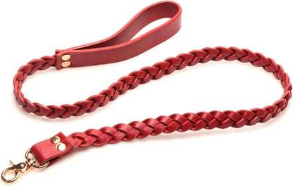 Lover's Restraints Set Bondage Kit with Cuffs, Collar and Leash - Red Faux Leather  Bondage Kits