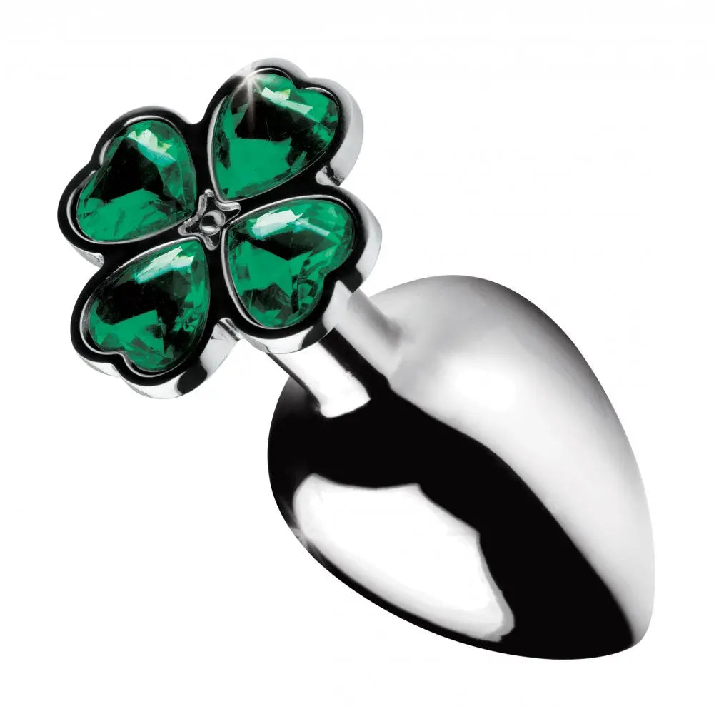 Lucky Clover Gem Metal Anal Plug - Large  Metal Anal Plug Sex Toy