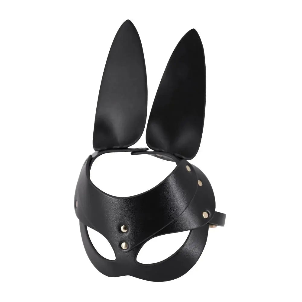 Lust Fetish Bunny Mask - Faux Leather BDSM Pet Play Mask  BDSM Mask