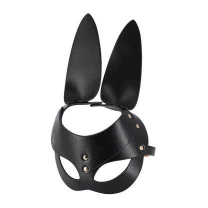 Lust Fetish Bunny Mask - Faux Leather BDSM Pet Play Mask  BDSM Mask
