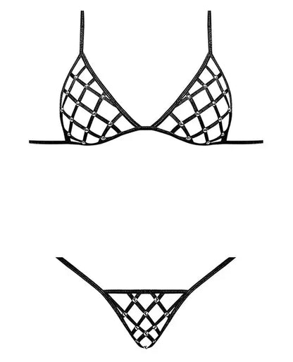 Lust Fetish Orthia L/XL Black Faux Leather Lingerie  Lingerie - Fetish Wear