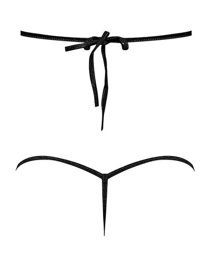 Lust Fetish Orthia L/XL Black Faux Leather Lingerie  Lingerie - Fetish Wear