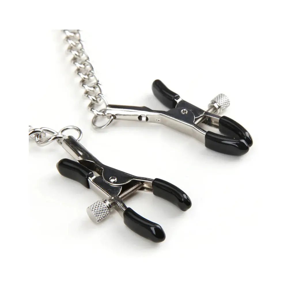 Lux Fetish BDSM Collar and Nipple Clamps with Adjustable Pressure  Bondage Kits