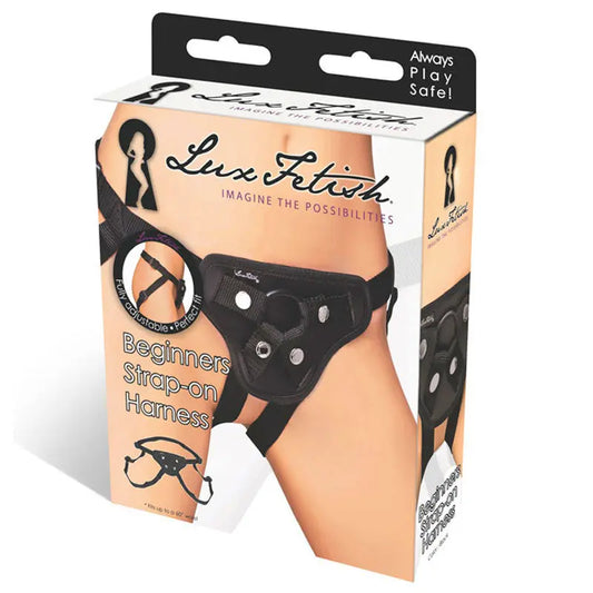 Lux Fetish Beginners Strap-On Harness Black  Harnesses