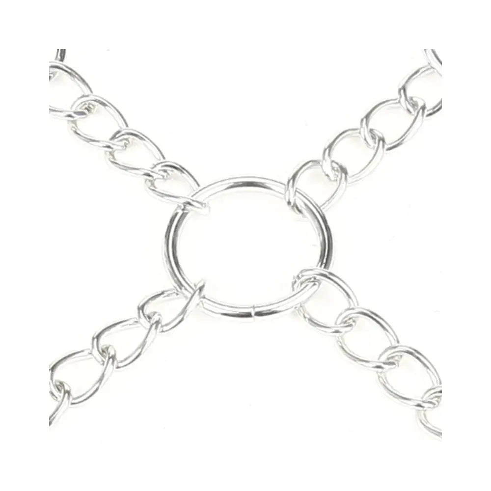 Lux Fetish Deluxe Chain Hog Tie with Bondage Cuffs  Hogtie Restraints