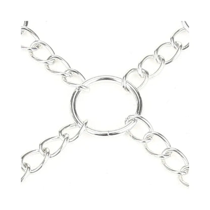 Lux Fetish Deluxe Chain Hog Tie with Bondage Cuffs  Hogtie Restraints
