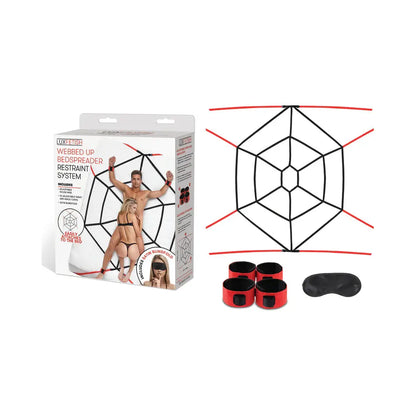 Lux Fetish Webbed Up Bedspreader Bed Restraint System  Bed Restraint System