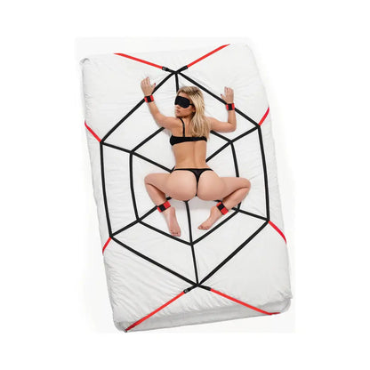 Lux Fetish Webbed Up Bedspreader Bed Restraint System  Bed Restraint System