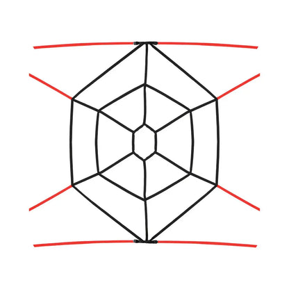 Lux Fetish Webbed Up Bedspreader Bed Restraint System  Bed Restraint System