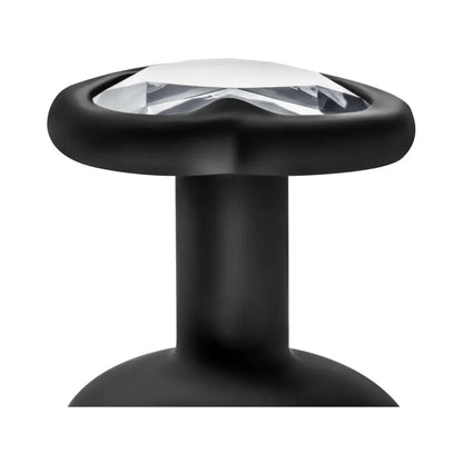 Luxe 3-Piece Bling Butt Plug Anal Training Kit with Wide Gem Base Black  Anal Training