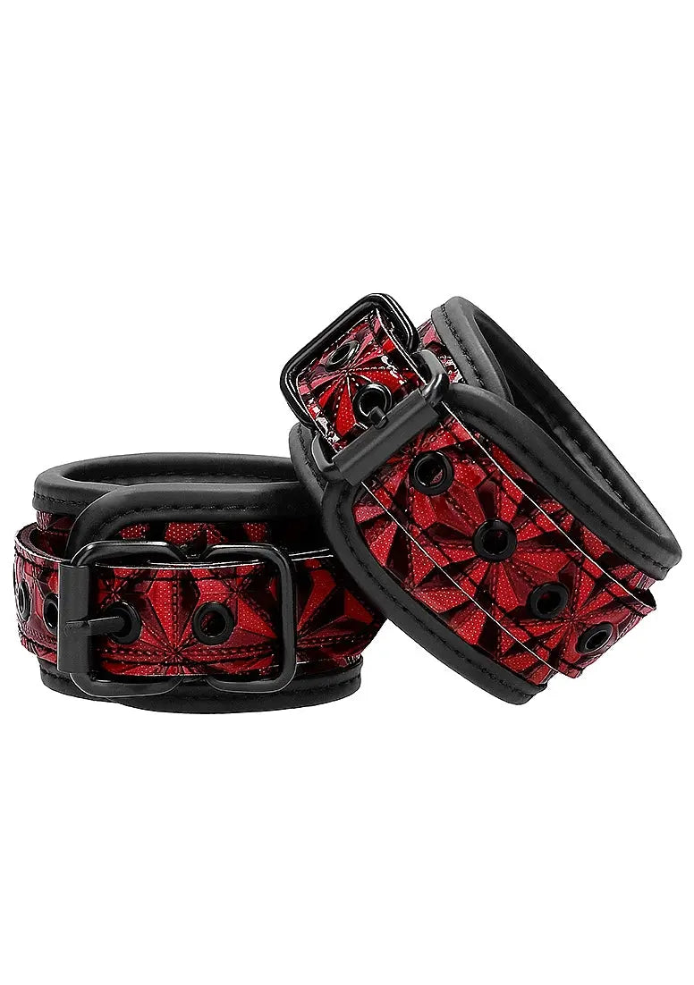 Luxury Adjustable Handcuffs Burgundy Sex Handcuffs  Restraints and Cuffs