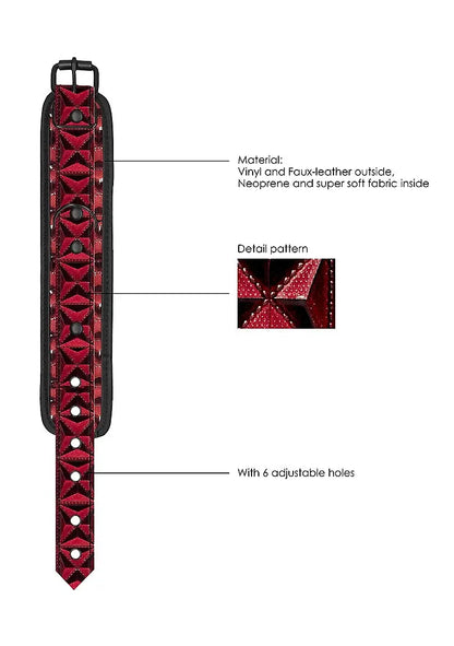 Luxury Adjustable Handcuffs Burgundy Sex Handcuffs  Restraints and Cuffs