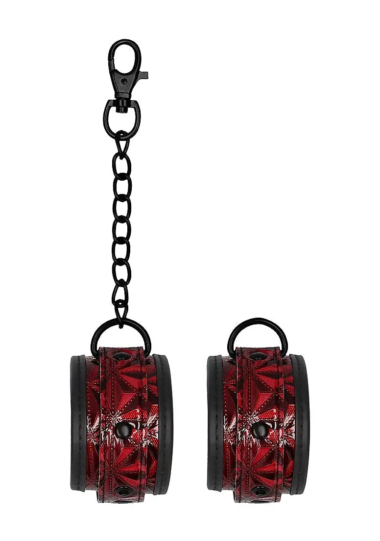 Luxury Adjustable Handcuffs Burgundy Sex Handcuffs  Restraints and Cuffs