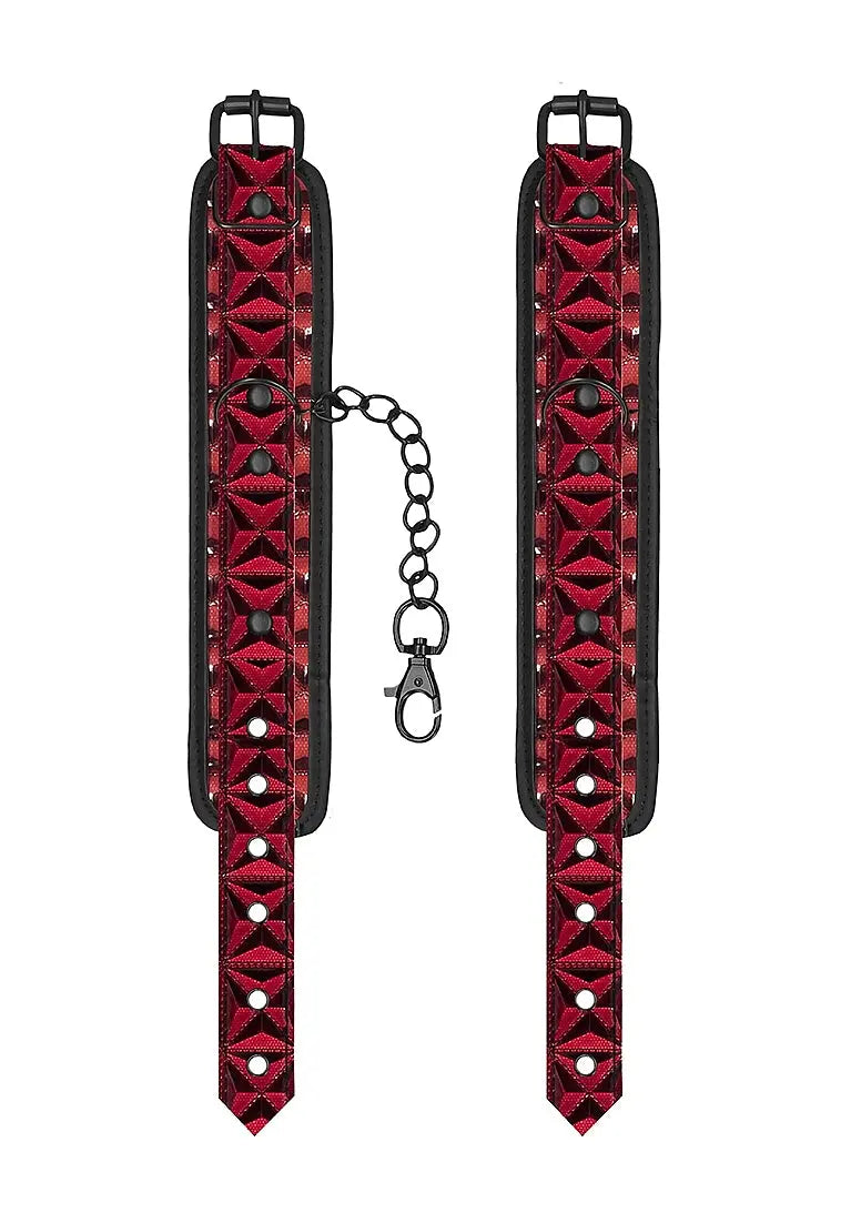 Luxury Adjustable Handcuffs Burgundy Sex Handcuffs  Restraints and Cuffs