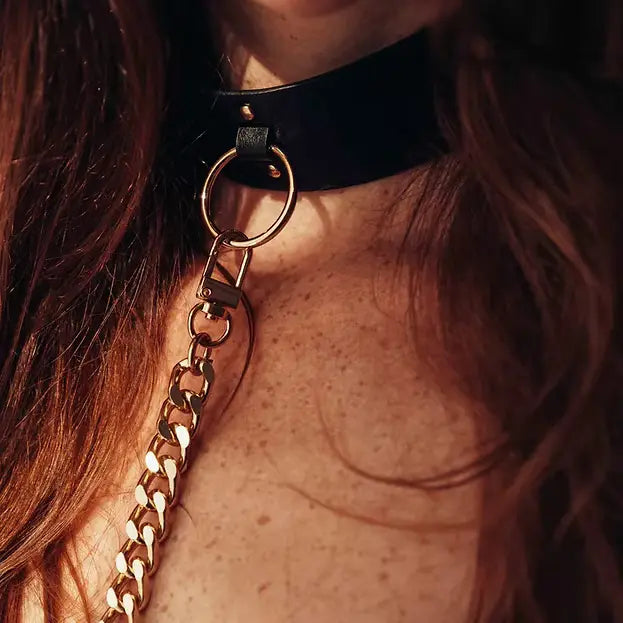 Luxury BDSM Collar with Lead | Bijoux Indiscrets Maze Choker with Leash  Collars and Leads